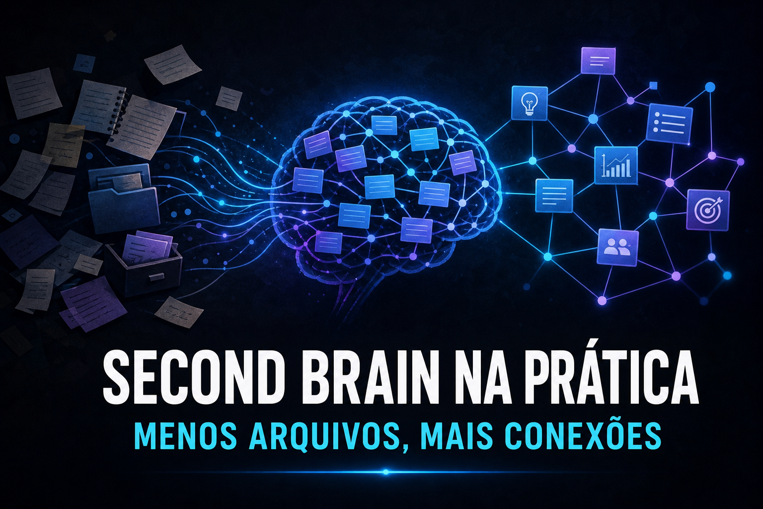 Second brain na prática: menos arquivos, mais conexões