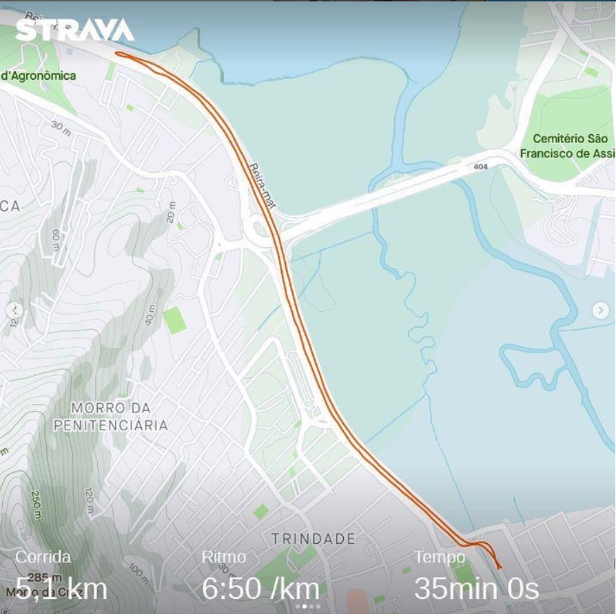 Mapa do Strava – Beira‑Mar Norte